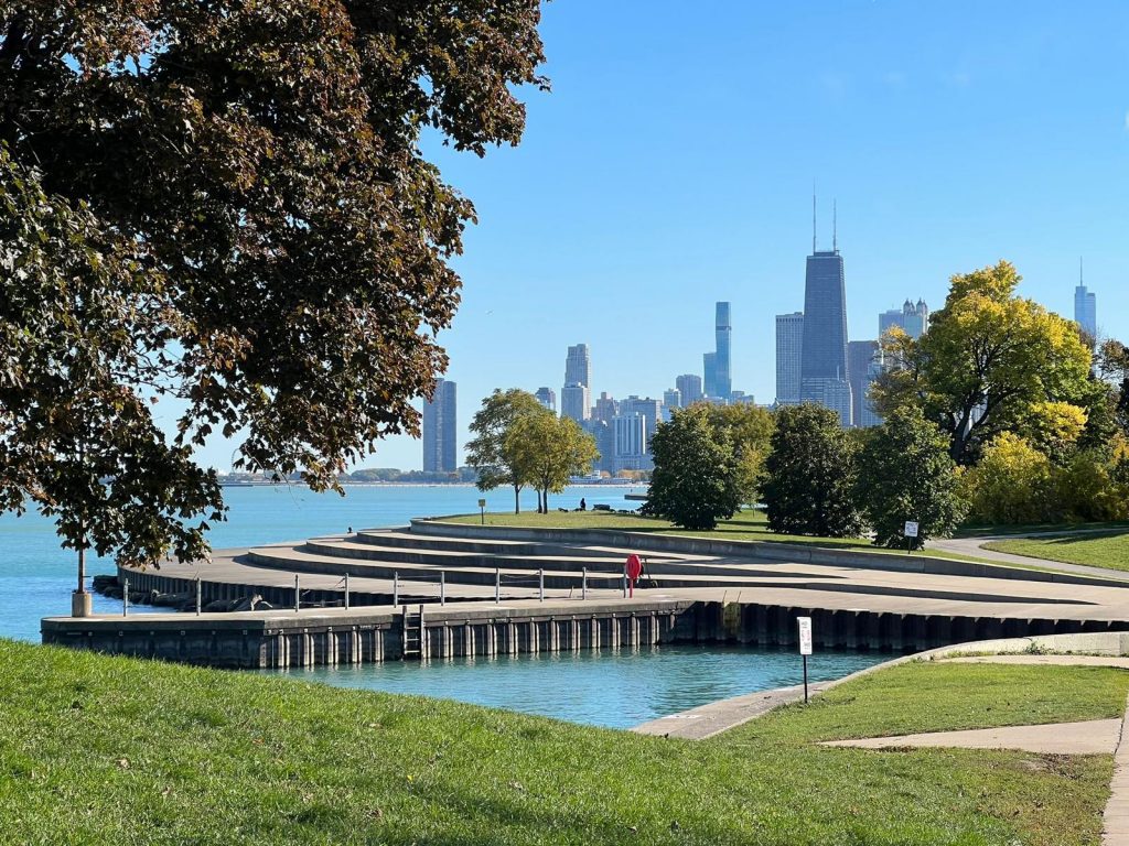 Blick auf die Skyline von Chicago